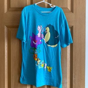 Pokémon boys Medium shirt, blue/green with characters